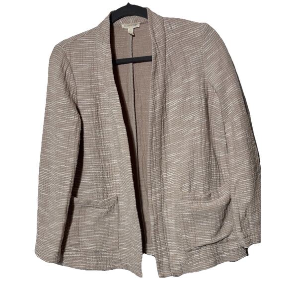 Eileen Fisher Gauze Jacket/Blazer Small Petite Beige Corpcore Office Church - Picture 1 of 4